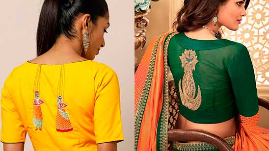 blouse back neck designs with patch work